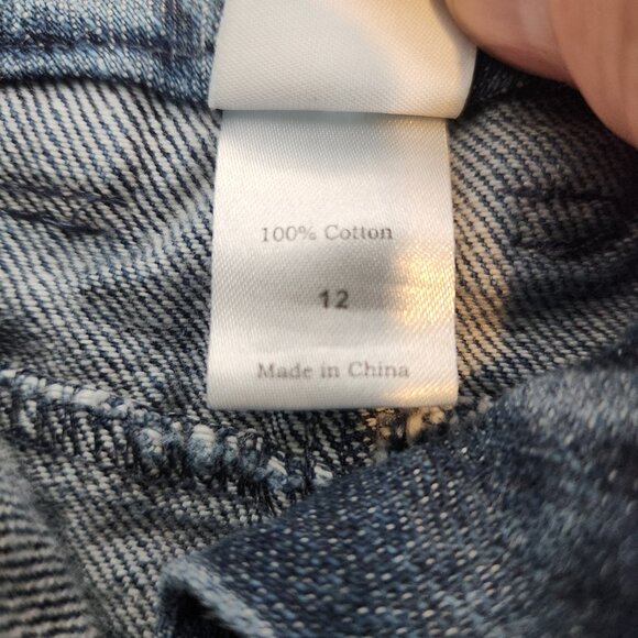 Garnet Hill Blue Jean Skirt Womens Size 12 Denim Pockets A-Line Cowboy Core - Picture 9 of 12